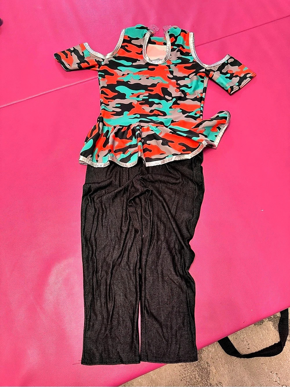 A Wish Come True Survivor Camo Costume Set in Black & Red